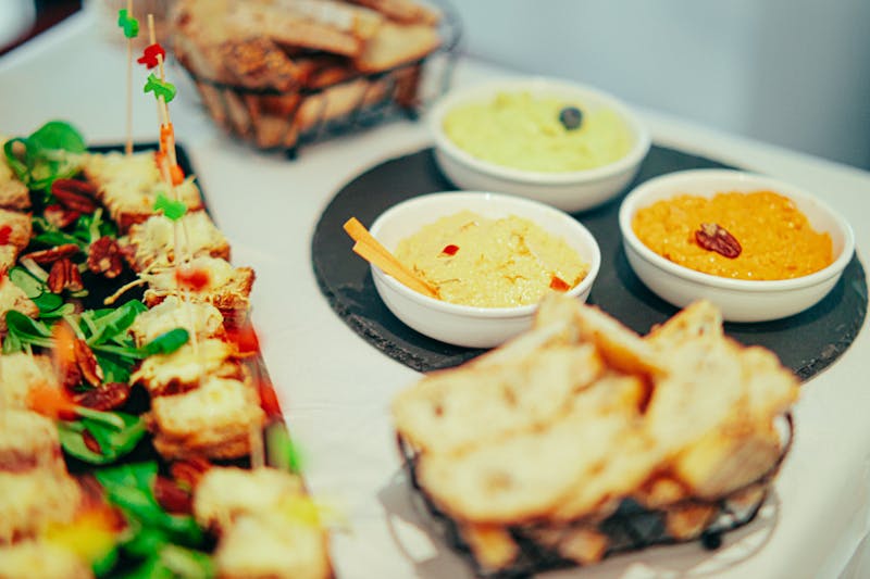 Starbird catering food spread at corporate event